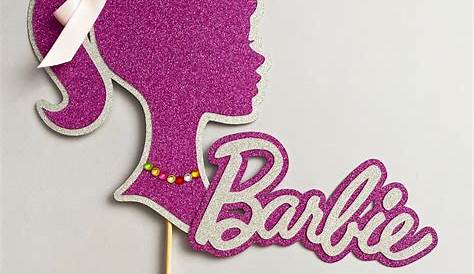Barbie Cake Topper Personalised Kids Birthday Party Decoration Cut Card