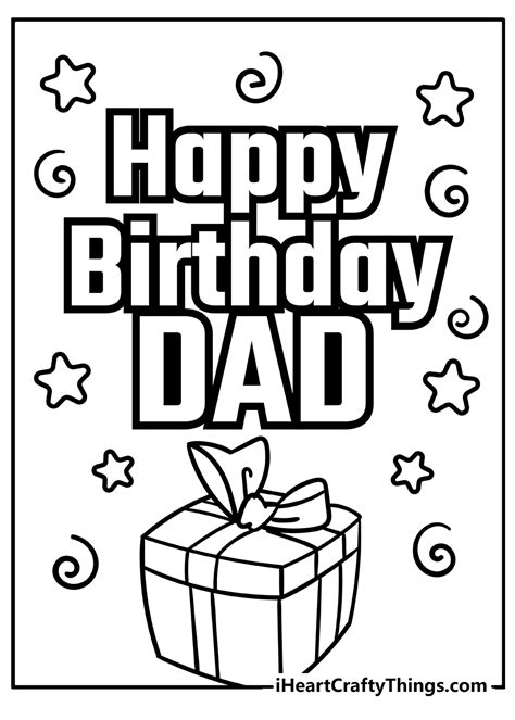 Happy Birthday Coloring Pages For Papa