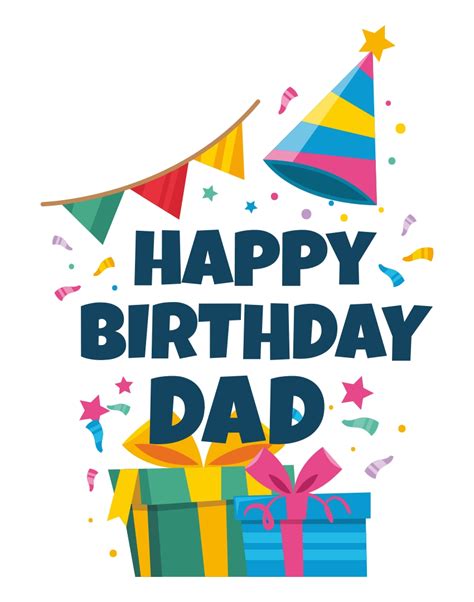 happy birthday dad colourful greetings card by do you punctuate