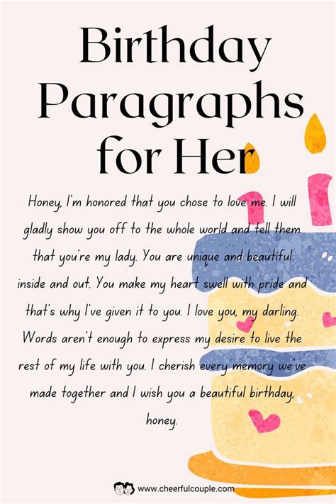 Happy Birthday Paragraph For Her: Tips And Ideas In 2023