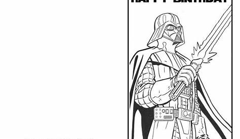 Happy Birthday Coloring Pages Star Wars
