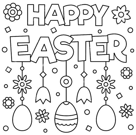 Happy Easter Card coloring page Free Printable Coloring
