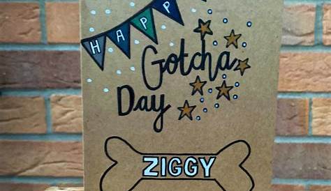 Edible Dog Card Happy Gotcha Day | Etsy