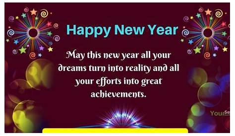 Happy New Year Greeting Card Wishes