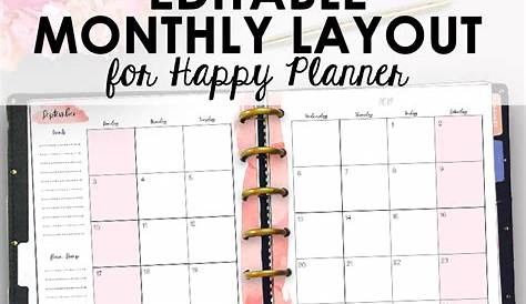 HAPPY PLANNER PRINTABLE Monthly Planner Refills / Inserts 7 - Etsy