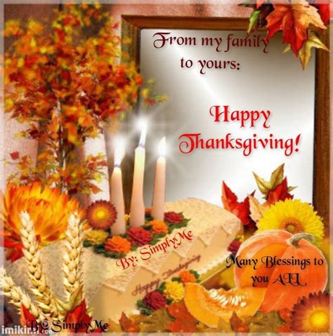 Happy Thanksgiving To Your Family. Free Family eCards, Greeting Cards