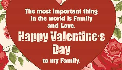 Happy Valentine Day Wishes For Family Quotes Messages &