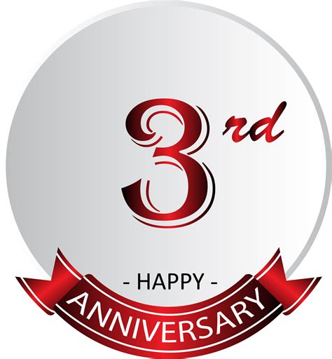 happy 3rd anniversary png