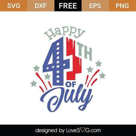 Crafting with Meek Happy 4th of July SVG