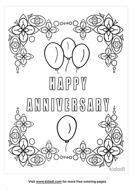 Happy Anniversary Coloring Pages: Celebrating Love And Togetherness