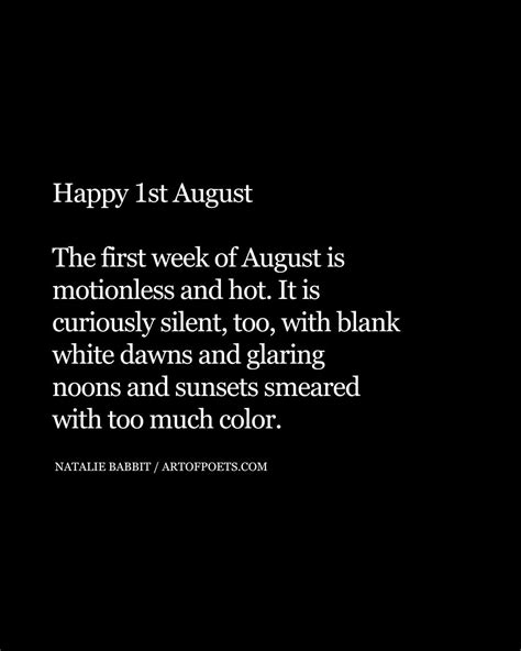 Happy August 1st Quote
