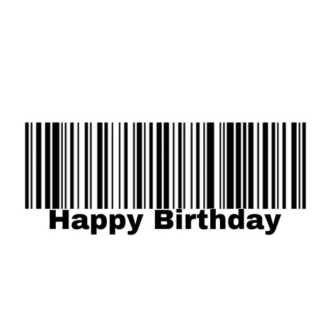 happy birthday barcode transparent