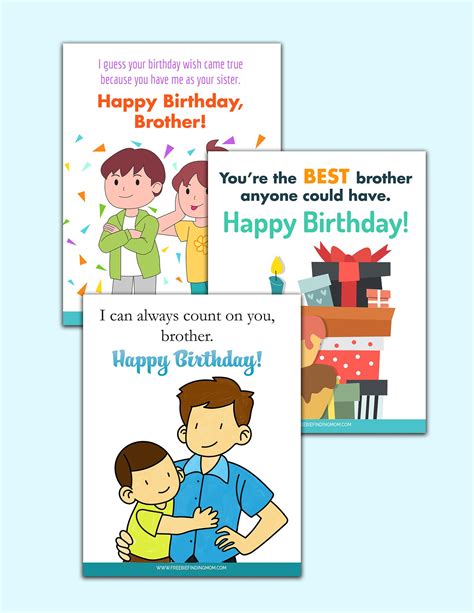 Happy Birthday Brother Card Printable Funny