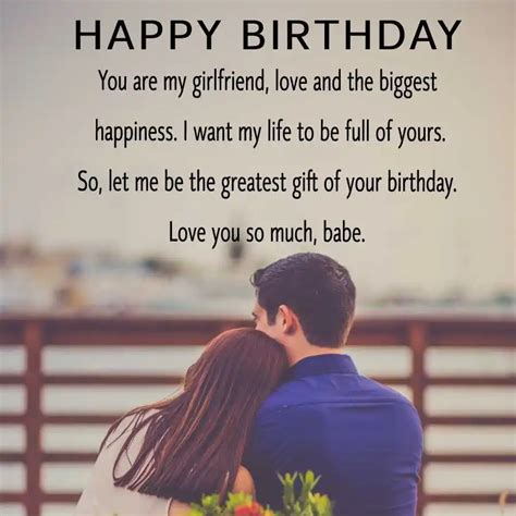 happy birthday card message for gf