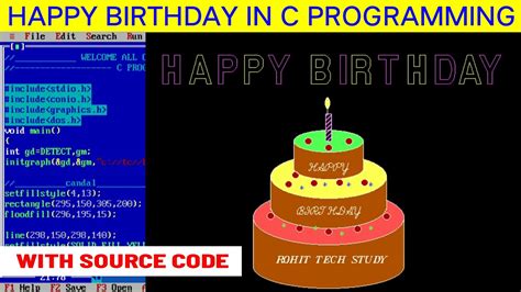 happy birthday code in c++