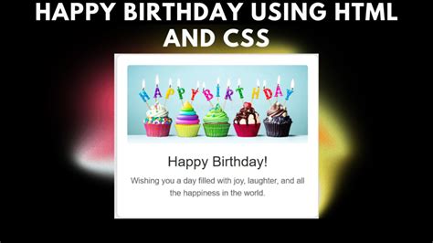 happy birthday code in html and css