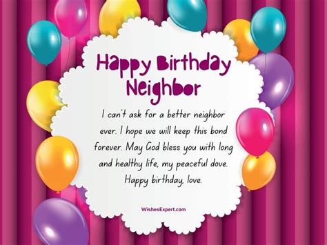 Birthday Wishes For Neighbour