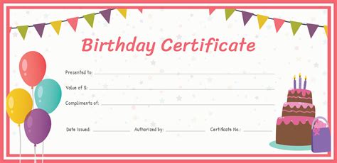 Birthday Gift Certificate Template Free (2022 Printable)