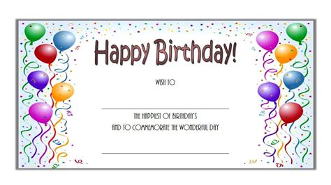 happy birthday gift voucher template free