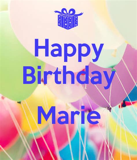 happy birthday marie images