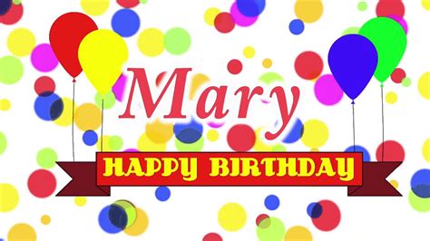 happy birthday mary song