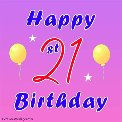 Happy Birthday Wishes for 21st Birthday