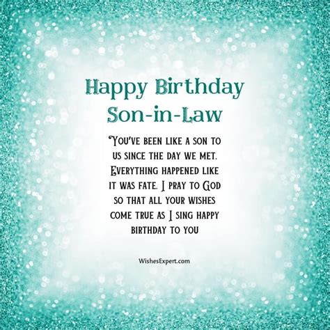 happy birthday wishes for son in law to be
