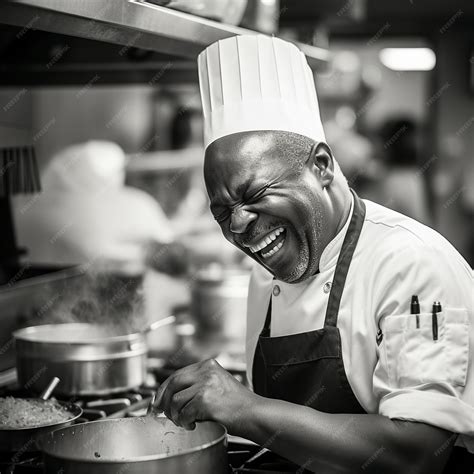 happy chef cooking