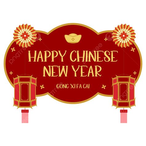 happy chinese new year text png