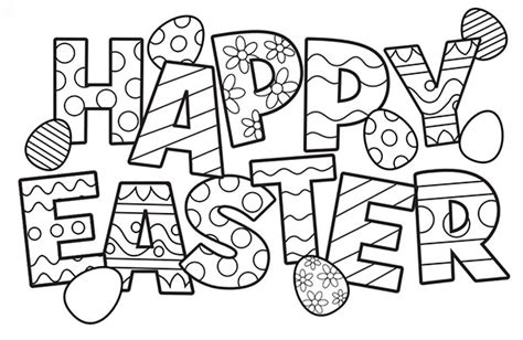 happy easter colouring in