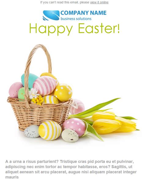 happy easter email template