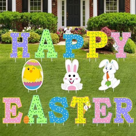 happy easter outdoor signs
