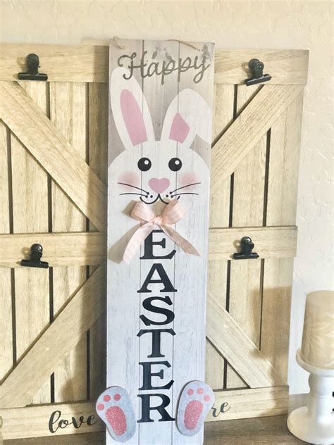 happy easter porch sign