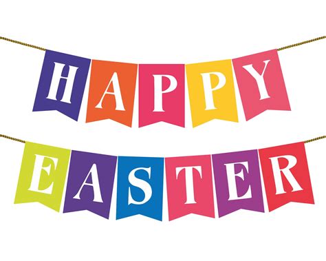 happy easter printable banner