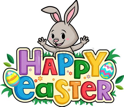 happy easter sign clipart