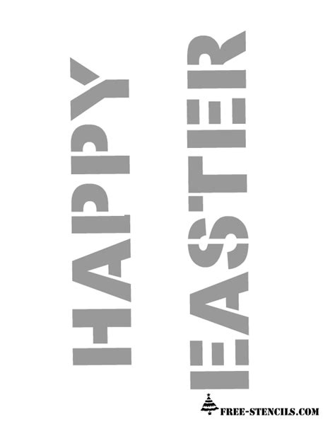Happy Easter Stencil Letters Printable
