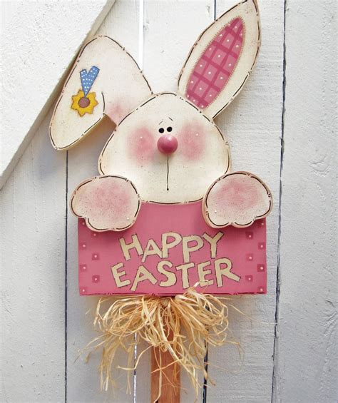 happy easter wood craft sign