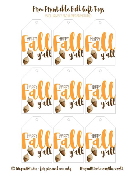 Happy Fall Printable Label