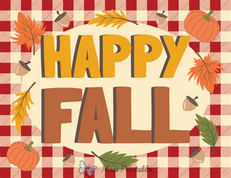Happy Fall Sign Printable