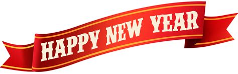 happy new year banner transparent