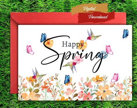 Happy Spring Greeting Cards Printable