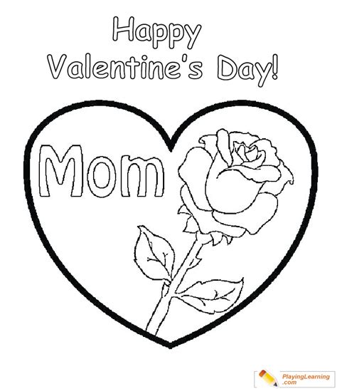 Happy Valentines Day Mommy Coloring Pages