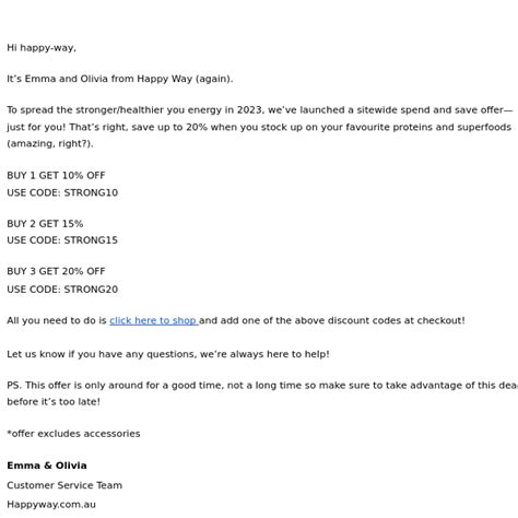 Happy Way Discount Codes