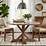 Farmhouse Round Dining Table Solid Wood, Farmhouse, Rustic Brown Harbor