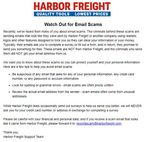 Harbor Freight Customer Support Email