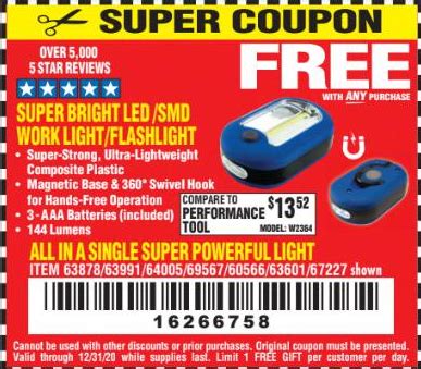 Harbor Freight Flashlight Coupons