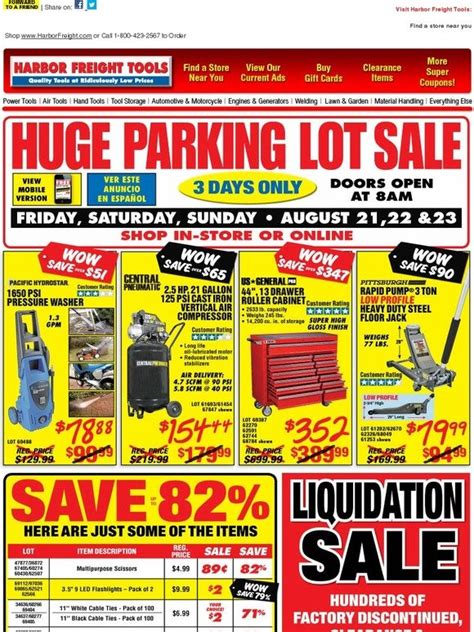 harbor freight sale this weekend