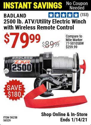 harbor freight sale this weekend winches
