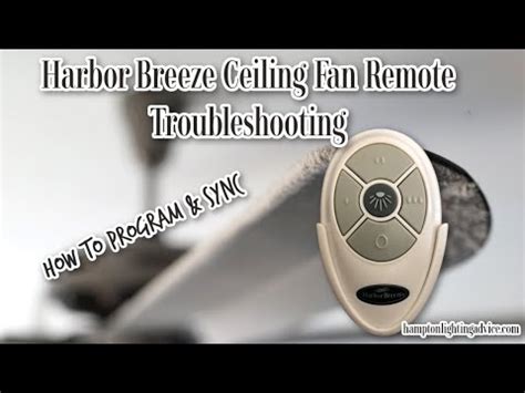 Harbor Breeze Ceiling Fan Remote Manual