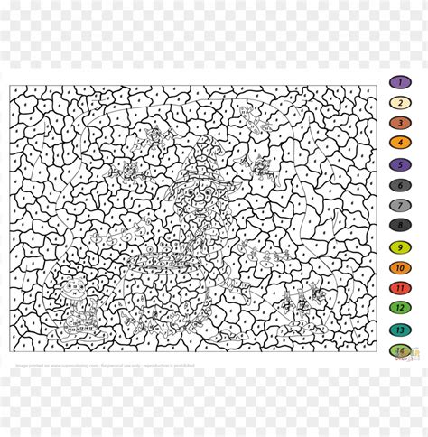 Hard Color Coded Coloring Pages